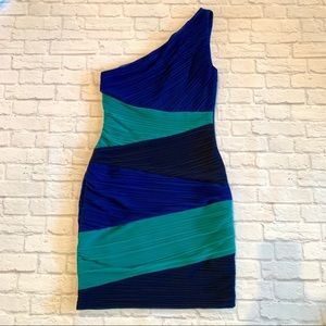 BCBG Maxazria one shoulder party dress! 💙🥂